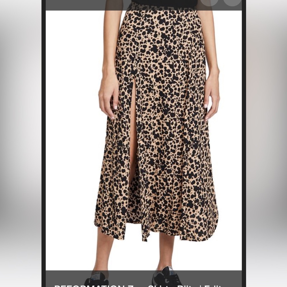 Reformation maxi polka dot skirt